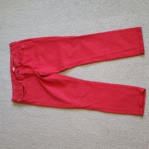 J Crew Toothpick Ankle Jeans Size 29 red